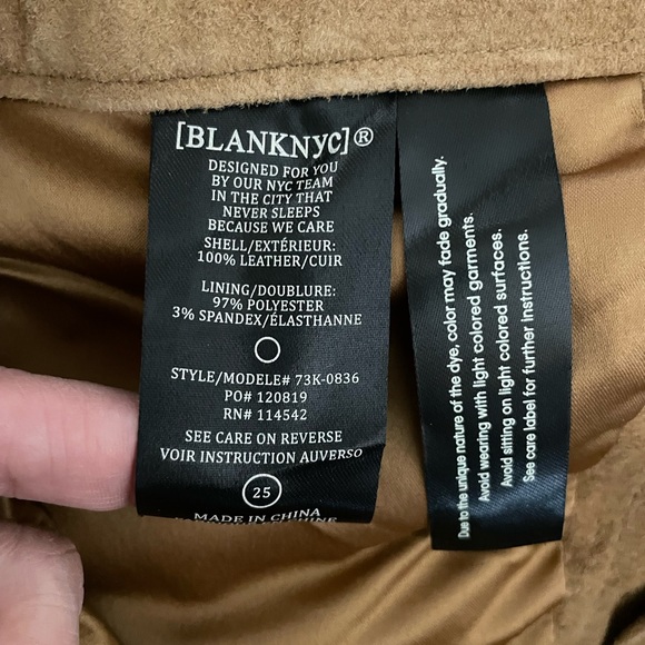 NWT Blank NYC Women’s Real Suede Midi Skirt Pecan Color Size 25 - Picture 5 of 9